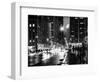 Urban Street View on Avenue of the Americas by Night-Philippe Hugonnard-Framed Art Print