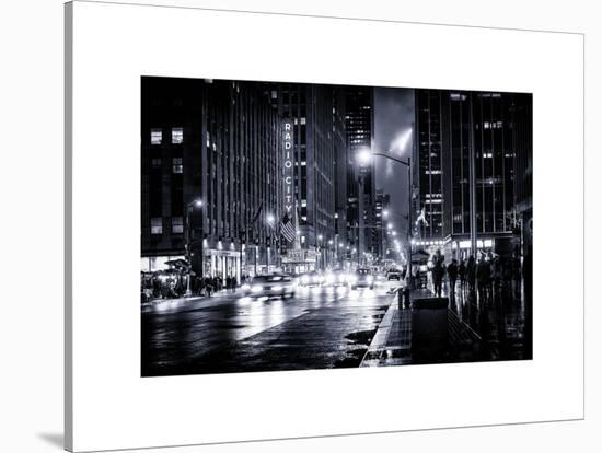 Urban Street View on Avenue of the Americas by Night-Philippe Hugonnard-Stretched Canvas