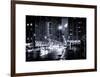 Urban Street View on Avenue of the Americas by Night-Philippe Hugonnard-Framed Art Print