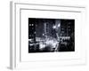 Urban Street View on Avenue of the Americas by Night-Philippe Hugonnard-Framed Art Print