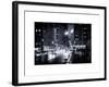 Urban Street View on Avenue of the Americas by Night-Philippe Hugonnard-Framed Art Print