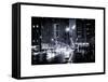 Urban Street View on Avenue of the Americas by Night-Philippe Hugonnard-Framed Stretched Canvas