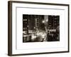 Urban Street View on Avenue of the Americas by Night-Philippe Hugonnard-Framed Art Print