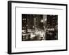 Urban Street View on Avenue of the Americas by Night-Philippe Hugonnard-Framed Art Print