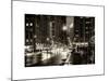 Urban Street View on Avenue of the Americas by Night-Philippe Hugonnard-Mounted Art Print