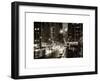 Urban Street View on Avenue of the Americas by Night-Philippe Hugonnard-Framed Art Print