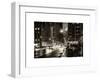 Urban Street View on Avenue of the Americas by Night-Philippe Hugonnard-Framed Art Print