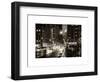 Urban Street View on Avenue of the Americas by Night-Philippe Hugonnard-Framed Art Print