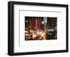 Urban Street View on Avenue of the Americas by Night-Philippe Hugonnard-Framed Art Print