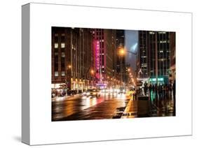 Urban Street View on Avenue of the Americas by Night-Philippe Hugonnard-Stretched Canvas