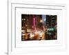 Urban Street View on Avenue of the Americas by Night-Philippe Hugonnard-Framed Art Print