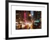 Urban Street View on Avenue of the Americas by Night-Philippe Hugonnard-Framed Art Print