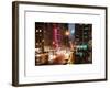 Urban Street View on Avenue of the Americas by Night-Philippe Hugonnard-Framed Art Print