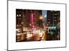 Urban Street View on Avenue of the Americas by Night-Philippe Hugonnard-Mounted Art Print