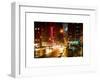 Urban Street View on Avenue of the Americas by Night-Philippe Hugonnard-Framed Art Print