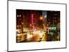 Urban Street View on Avenue of the Americas by Night-Philippe Hugonnard-Mounted Art Print