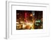 Urban Street View on Avenue of the Americas by Night-Philippe Hugonnard-Framed Art Print