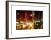 Urban Street View on Avenue of the Americas by Night-Philippe Hugonnard-Framed Art Print