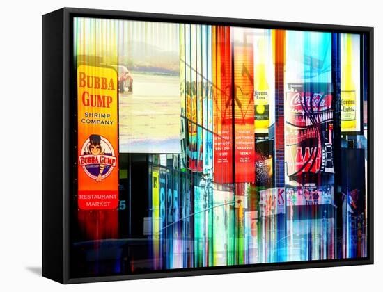 Urban Stretch Series - Advertising Signs Times Square - Manhattan - New York-Philippe Hugonnard-Framed Stretched Canvas