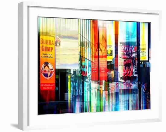 Urban Stretch Series - Advertising Signs Times Square - Manhattan - New York-Philippe Hugonnard-Framed Photographic Print