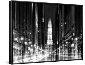 Urban Stretch Series - City Hall and Avenue of the Arts by Night - Philadelphia - Pennsylvania-Philippe Hugonnard-Framed Photographic Print