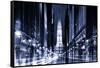 Urban Stretch Series - City Hall and Avenue of the Arts by Night - Philadelphia-Philippe Hugonnard-Framed Stretched Canvas