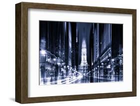 Urban Stretch Series - City Hall and Avenue of the Arts by Night - Philadelphia-Philippe Hugonnard-Framed Photographic Print