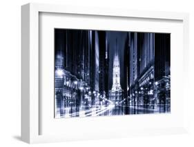 Urban Stretch Series - City Hall and Avenue of the Arts by Night - Philadelphia-Philippe Hugonnard-Framed Photographic Print