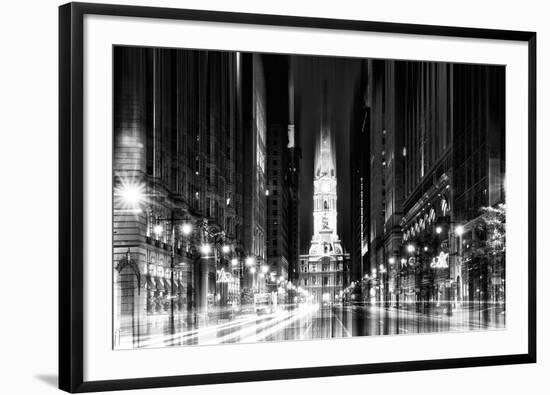 Urban Stretch Series - City Hall and Avenue of the Arts by Night - Philadelphia-Philippe Hugonnard-Framed Photographic Print