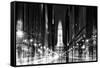 Urban Stretch Series - City Hall and Avenue of the Arts by Night - Philadelphia-Philippe Hugonnard-Framed Stretched Canvas
