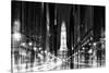 Urban Stretch Series - City Hall and Avenue of the Arts by Night - Philadelphia-Philippe Hugonnard-Stretched Canvas