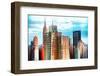 Urban Stretch Series - Cityscape of Manhattan with the Empire State Building - NYC-Philippe Hugonnard-Framed Photographic Print