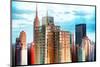 Urban Stretch Series - Cityscape of Manhattan with the Empire State Building - NYC-Philippe Hugonnard-Mounted Photographic Print