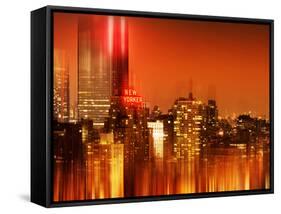 Urban Stretch Series, Fine Art, Newyorker, Manhattan by Night, New York, United States-Philippe Hugonnard-Framed Stretched Canvas