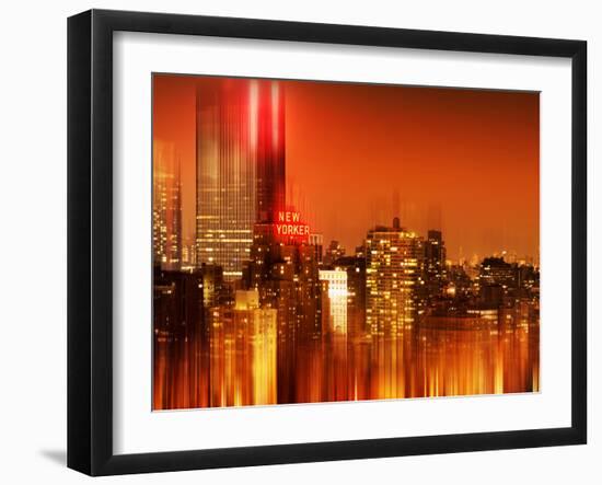 Urban Stretch Series, Fine Art, Newyorker, Manhattan by Night, New York, United States-Philippe Hugonnard-Framed Photographic Print