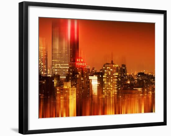 Urban Stretch Series, Fine Art, Newyorker, Manhattan by Night, New York, United States-Philippe Hugonnard-Framed Photographic Print