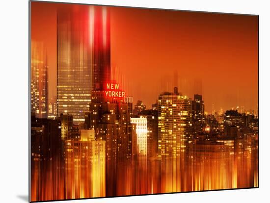 Urban Stretch Series, Fine Art, Newyorker, Manhattan by Night, New York, United States-Philippe Hugonnard-Mounted Photographic Print