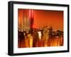 Urban Stretch Series, Fine Art, Newyorker, Manhattan by Night, New York, United States-Philippe Hugonnard-Framed Premium Photographic Print