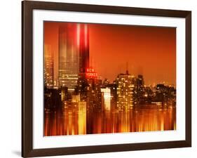 Urban Stretch Series, Fine Art, Newyorker, Manhattan by Night, New York, United States-Philippe Hugonnard-Framed Photographic Print