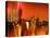 Urban Stretch Series, Fine Art, Newyorker, Manhattan by Night, New York, United States-Philippe Hugonnard-Stretched Canvas