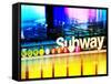 Urban Stretch Series, Fine Art, Subway, Colors, Times Square, Manhattan, New York City, US-Philippe Hugonnard-Framed Stretched Canvas