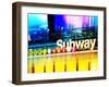 Urban Stretch Series, Fine Art, Subway, Colors, Times Square, Manhattan, New York City, US-Philippe Hugonnard-Framed Premium Photographic Print