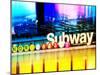 Urban Stretch Series, Fine Art, Subway, Colors, Times Square, Manhattan, New York City, US-Philippe Hugonnard-Mounted Premium Photographic Print