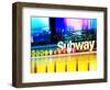 Urban Stretch Series, Fine Art, Subway, Colors, Times Square, Manhattan, New York City, US-Philippe Hugonnard-Framed Photographic Print