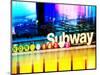 Urban Stretch Series, Fine Art, Subway, Colors, Times Square, Manhattan, New York City, US-Philippe Hugonnard-Mounted Photographic Print