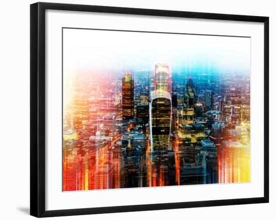 Urban Stretch Series - Landscape of London at Nightfall - UK-Philippe Hugonnard-Framed Photographic Print