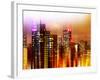 Urban Stretch Series - Landscape of Manhattan at Night - New York-Philippe Hugonnard-Framed Photographic Print