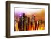 Urban Stretch Series - Landscape of Manhattan at Night - New York-Philippe Hugonnard-Framed Photographic Print