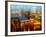 Urban Stretch Series - London with St. Paul's Cathedral and River Thames at Night - UK-Philippe Hugonnard-Framed Photographic Print