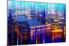 Urban Stretch Series - London with St. Paul's Cathedral and River Thames at Night-Philippe Hugonnard-Mounted Photographic Print